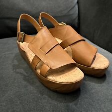 NUEVAS Sandalias Korks By Kork-Ease® Cuña Cuero Bronceado Correa Cruzada 10 segunda mano  Embacar hacia Argentina