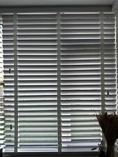 Blinds 2 Go Pristine White & Tundra Faux Wood blind 64MM Slat 125 X 125 cm for sale  Shipping to South Africa