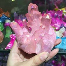 120g Rosa Natural Aura Quartzo Cristal cavidade Cluster Titânio espécime mineral Rock comprar usado  Enviando para Brazil