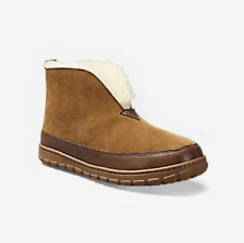 Eddie Bauer Shearling Sheepskin Lined Boot Slippers Camp Cabin Shoes Mens 13 48 for sale  Shipping to South Africa