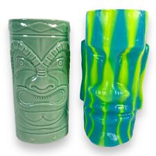 Taza Tiki de cerámica de ron Anejo y neón Krazy cabeza de moai de plástico, usado segunda mano  Embacar hacia Argentina