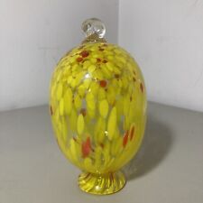 BLOWN Glass Hanging Raindrop SUN CATCHER ART GLASS Ball Sphere 7.5x3.5”, used for sale  Shipping to South Africa