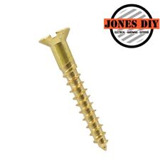 SOLID BRASS SLOTTED COUNTERSUNK WOOD SCREWS 2G 4G 6G 7G 8G 10G 12G WOODSCREWS for sale  Shipping to South Africa