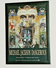 MICHAEL JACKSON framed A4 1991 `dangerous` ALBUM original promo ART poster   segunda mano  Embacar hacia Argentina