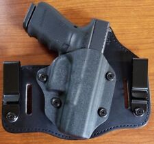 FITS: S&W, CZ,  CANIK, STEYR IWB & OWB TUCKABLE HYBRID HOLSTER KYDEX/LEATHER , used for sale  Shipping to South Africa