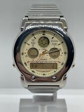 Relógio de pulso Casio Poseidon PNM-508 T módulo 384 quartzo tempo duplo vintage Japão comprar usado  Enviando para Brazil