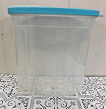 Usado, Rubbermaid 1,5 galão guardião de cereais transparente armazenamento de alimentos com tampa azul-petróleo aquático comprar usado  Enviando para Brazil