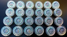 24 botões de vidro cristal tcheco #B970 - 14 mm ou 1/2" - IRIDESCENTE!!!!!!!!!!!!!!! comprar usado  Enviando para Brazil