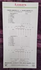 Cricket scorecard september for sale  CROYDON