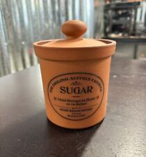 VTG Kitchen Sugar Canister Terracotta Pottery Jar with Lid Henry Watson England for sale  Shipping to South Africa