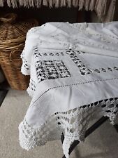 Vintage linen embroidered for sale  GILLINGHAM