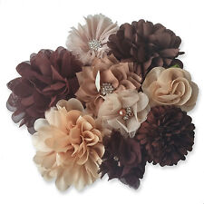 Brown fabric flowers for sale  Shipping to Ireland