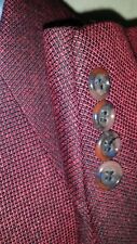 44R Vintage Black PINK Micro Check Tweed Sport Coat Blazer Silk WOOL Jacket for sale  Shipping to South Africa