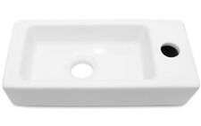 Ceramic Countertop White Mini Washbasin 37x18.5x9cm - unbranded NIB w/ plug for sale  Shipping to South Africa