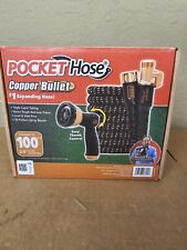 2024 Pocket Hose Copper Bullet With Thumb Spray Nozzle  100ft NEW for sale  Shipping to South Africa