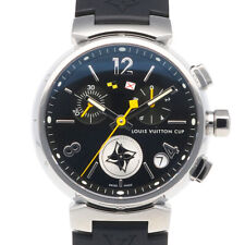 LOUIS VUITTON Tambour cronógrafo lindo relógio copo Q11BG aço inoxidável usado comprar usado  Enviando para Brazil