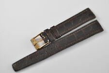 Zegarek OMEGA 14mm Vintage Pasek Bransoletka Brązowy Ze pozłacaną klamrą NOS Mint W20 na sprzedaż  PL