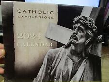 NUEVO 2024 Calendario de Pared de la Iglesia Católica Biblia Religiosa Versículo Virgen María Jesús + segunda mano  Embacar hacia Argentina