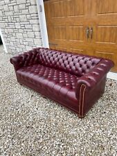 Burgundy chesterfield tufted for sale  Solsberry