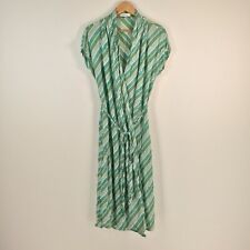 Käytetty, Samsoe Samsoe womens dress size S green wrap viscose belted short sleeve 009398 myynnissä  Leverans till Finland