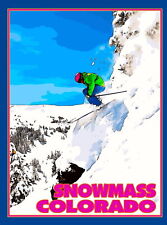 97238 Snowmass Ski Aspen Colorado United Amerca Wall Print Poster Plakat comprar usado  Enviando para Brazil