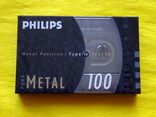 Używany, 1x PHILIPS METAL Plus 100 Long Play taśma kasetowa 1990 + oryginalne opakowanie + zapieczętowana + na sprzedaż  Wysyłka do Poland
