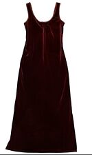 Vestido formal de terciopelo vintage Mica para mujer talla 4 marrón cuello redondo segunda mano  Embacar hacia Argentina