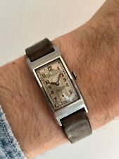 Vintage Minerva Fallfest Curvex Tank Art Deco Rectangular Wristwatch Armbanduhr comprar usado  Enviando para Brazil