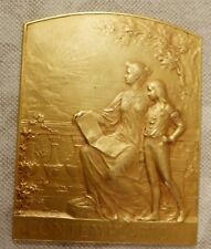 plaque art nouveau bronze d'occasion  Bordeaux-