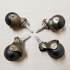 Amazing Patina Vintage Faultless 2” Black Ball Casters Couch Chair Roller Wheels for sale  Shipping to South Africa