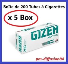 1000 TUBES à Cigarettes avec Filtres - GIZEH - 5 BOX de 200 Tubes d'occasion  Cussac-sur-Loire