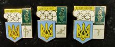 Lote de 3 pines vintage Ucrania Atlanta 1996 olímpicos NOC Colección segunda mano  Embacar hacia Argentina