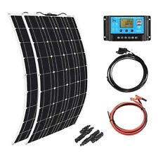 200W 12V Solar System Kit 2pcs 100 watt Flexible Monocrystalline Solar Panel, used for sale  Shipping to South Africa