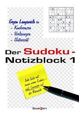 Sudoku notizblock langeweile gebraucht kaufen  Berlin