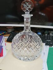 Unusual Shape Cut Crystal Decanter 12.5" tall with stopper Mint Condition, used for sale  Shipping to South Africa