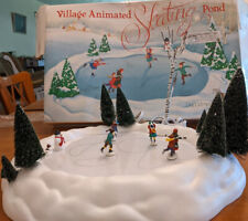 Department 56 Christmas in the City Village Animated Skating Pond Working! for sale  Collinsville