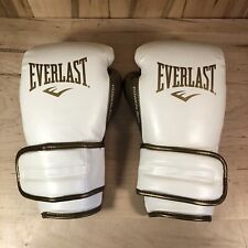 Guantes de entrenamiento Everlast PowerLock Pro 12 oz guantes de boxeo blancos/dorados  segunda mano  Embacar hacia Argentina