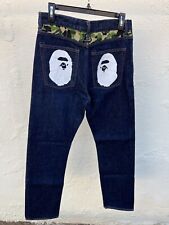 Pantalones de mezclilla cónicos camuflados verdes Bape talla S segunda mano  Embacar hacia Argentina