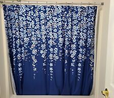 Usado, Cortina de chuveiro floral azul decoração exuberante "flor chorosa" *usada linda* comprar usado  Enviando para Brazil