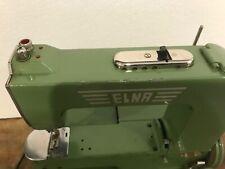Antique vintage ELNA 1 GRASSHOPPER sewing machine green portable 220v , used for sale  Inver Grove Heights