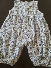 Vintage Baby Gap Bubble ROMPER Girls Size 3 6 Mos blue flowers roses one piece, used for sale  Shipping to South Africa