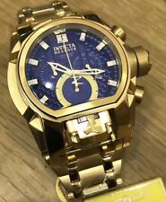 Usado, c/caixa Invicta Reserve relógio masculino parafuso Zeus Magnum 52mm mostrador azul pulseira banhada a ouro comprar usado  Enviando para Brazil