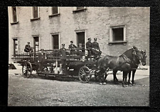 Reprodução de cartão postal 1898 dois cavalos Seagrave caminhão de bombeiros escada Cincinnati OH comprar usado  Enviando para Brazil