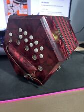 Vintage Concertina/ Accordian Made in Italy, Red Pearl Cellulose Acetate for sale  Shipping to South Africa