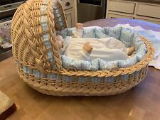 Used, American Girl Bitty Baby 1995 Lullaby Moses Basket RARE Woven Ribbon Baby for sale  Shipping to South Africa