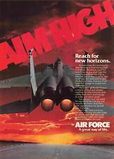 Air Force Aim High Reach For New Horizons 80'S Vintage Página Inteira Impressão Anúncio 8X11 comprar usado  Enviando para Brazil