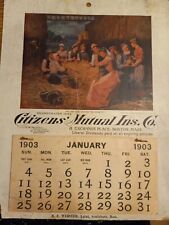 1903 calendar citizens for sale  Rockland