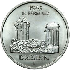 Moneta okolicznościowa NRD - 5 marek 1985 A - 13 lutego 1945 - Drezno - połysk stemplowy UNC na sprzedaż  PL
