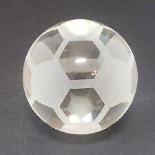 Usado, Bola de futebol de vidro peso papel vidro transparente e fosco 3 pol LEIA comprar usado  Enviando para Brazil