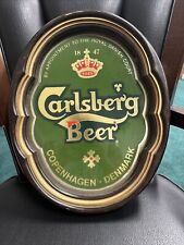 Placa de bar espelhada vintage Carlsberg Beer - 1989 comprar usado  Enviando para Brazil